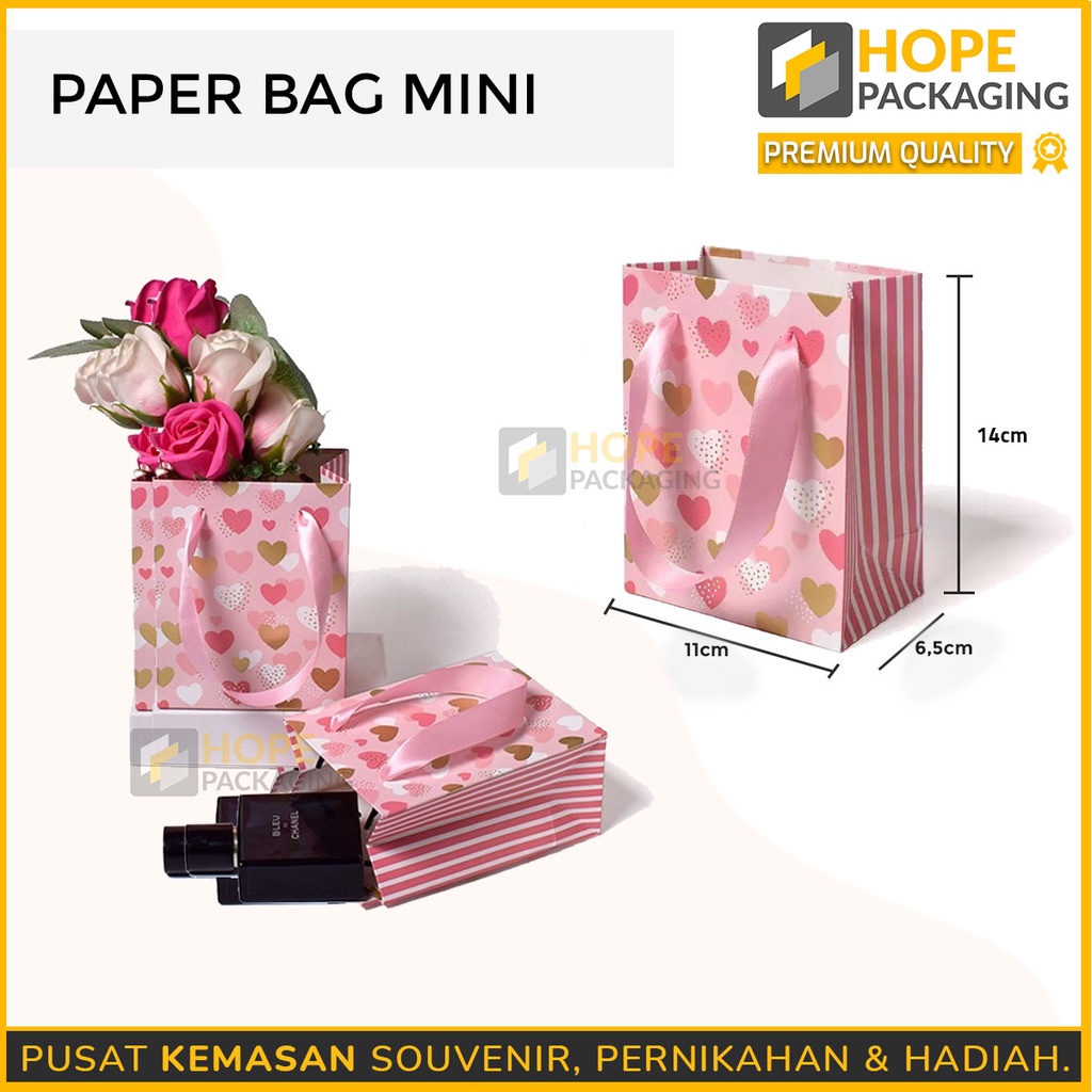 Paperbag Lucu Box Mini Polkadot Kotak hadiah