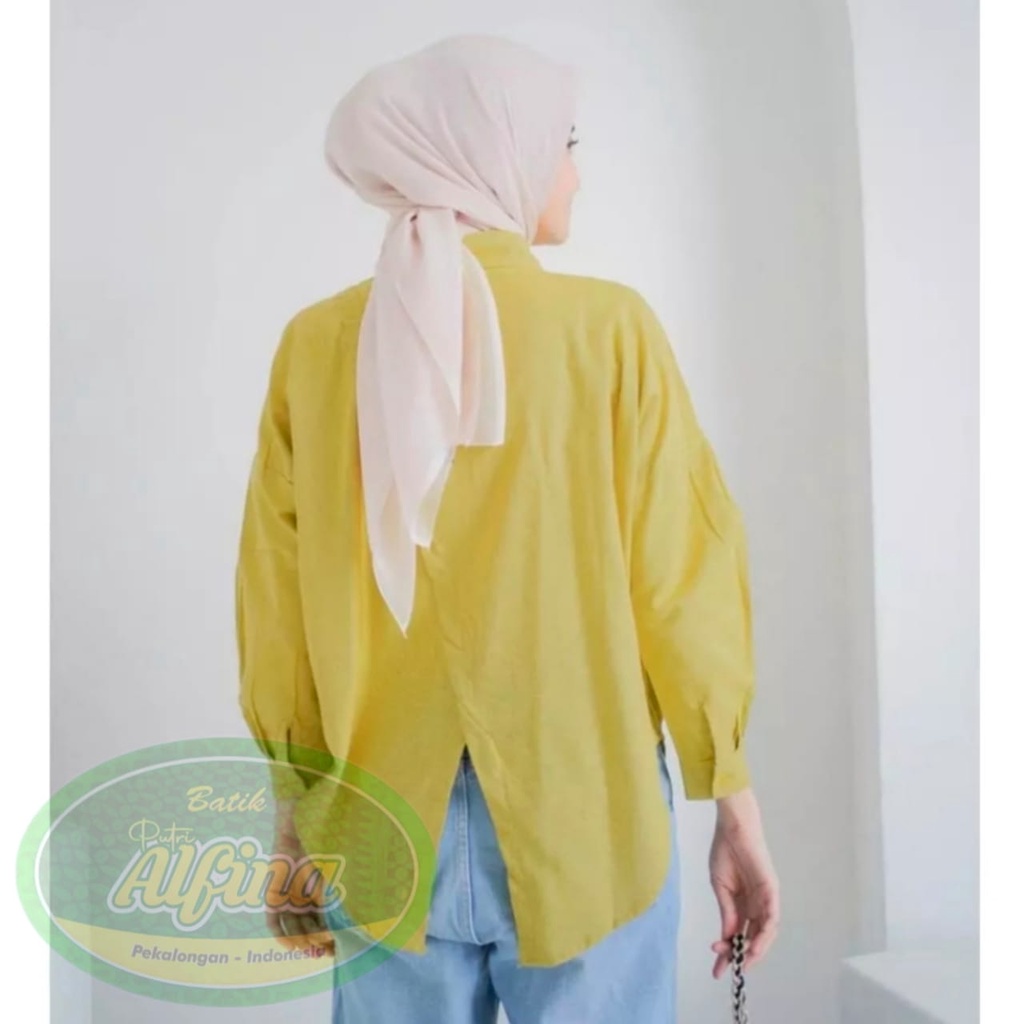 Kemeja Wanita Oversize / Nelka Linen Shirt