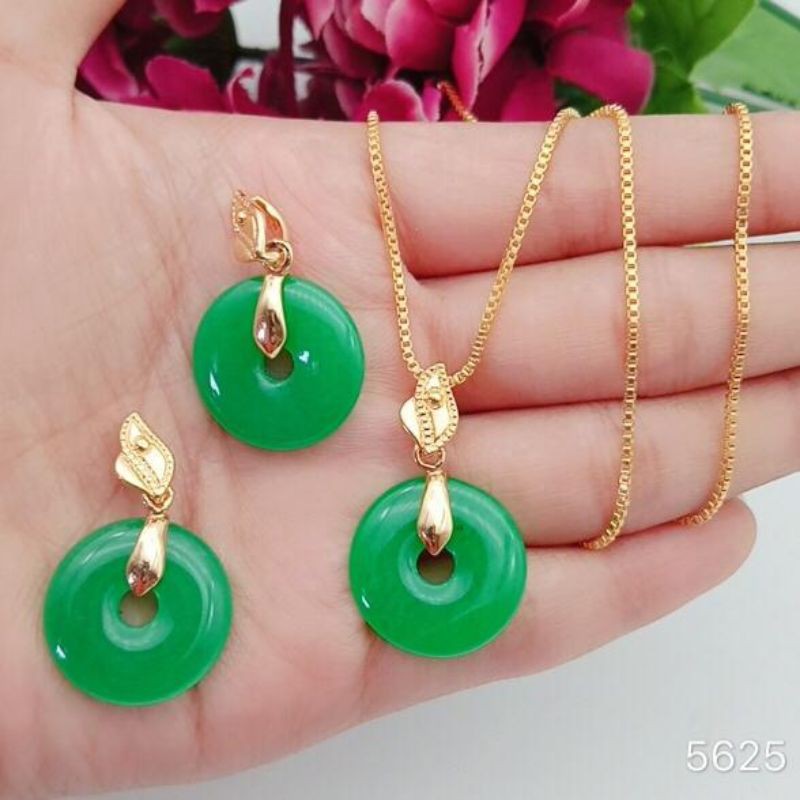 kalung giok liontin lapis emas model termurah