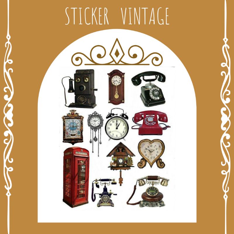 STICKER VINTAGE STICKER SCRAPBOOK STICKER TUMBLR TERMURAH TERLARIS