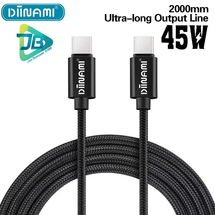 DIINAMI cable Kabel Data / Type-C ke Type-C / USB-C to USB-C / 45W Fast charging / 2 meter  &amp; 3 meter note10 note20 s21 s22 ultra MacBook air JB5897