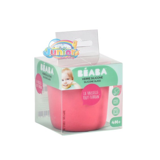 Beaba Silicone Glass 4m+ - Gelas Minum Anak