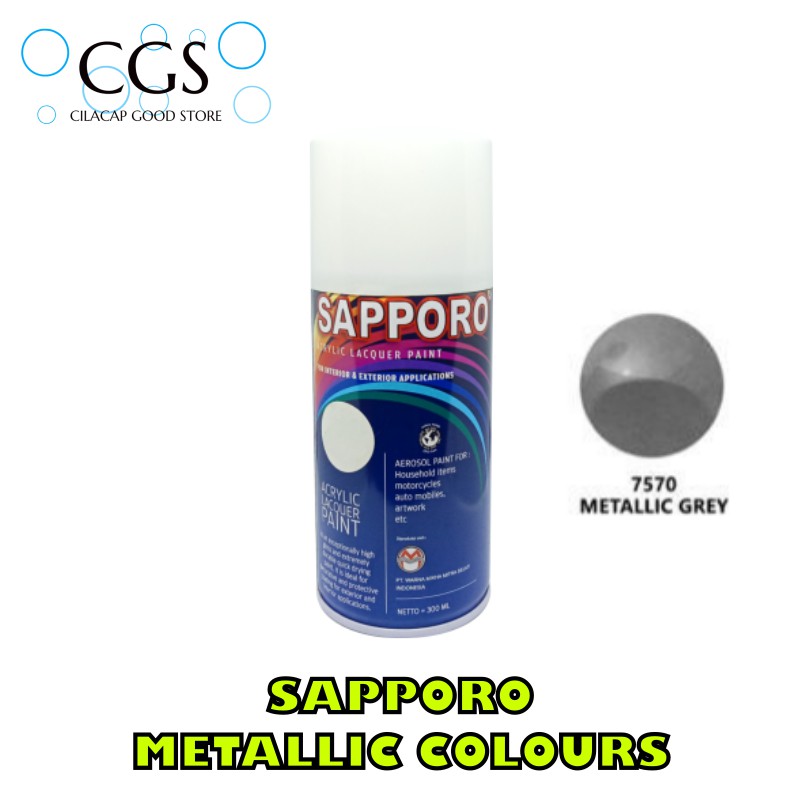CAT SAPPORO METALLIC GREY 7570 MET - cat sapporo grey - pilok abu abu - cat motor abu abu - sapporo 