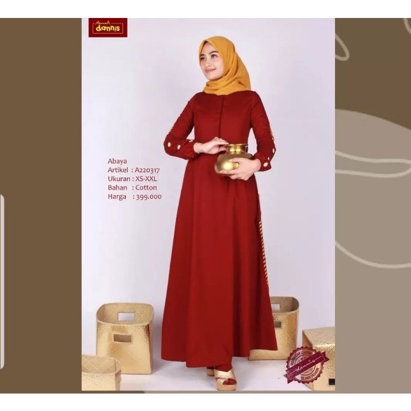 (COD)DANNIS ABAYA TERBARU(navy,merah)