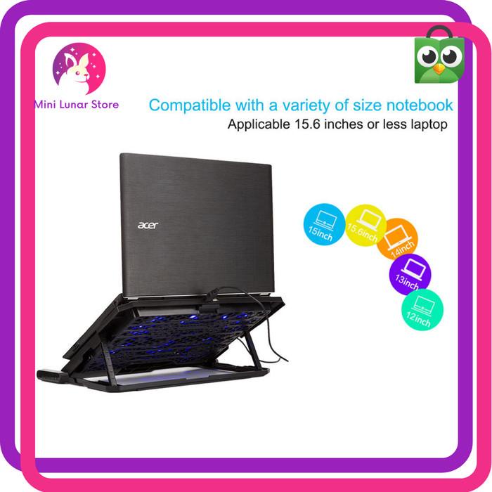 ICE COOREL Cooling Pad Laptop 6 Fan Alas Laptop