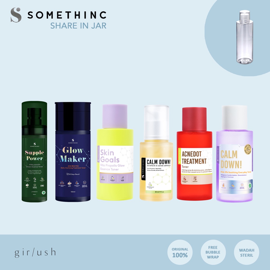 (SHARE) Somethinc Toner Glow Maker Supple Power Acnedot Calm Down Ampoule Skin Goals Vita Propolis