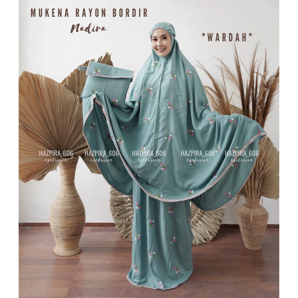 MUKENA DEWASA KATUN RAYON BORDIR NADIRA JUMBO