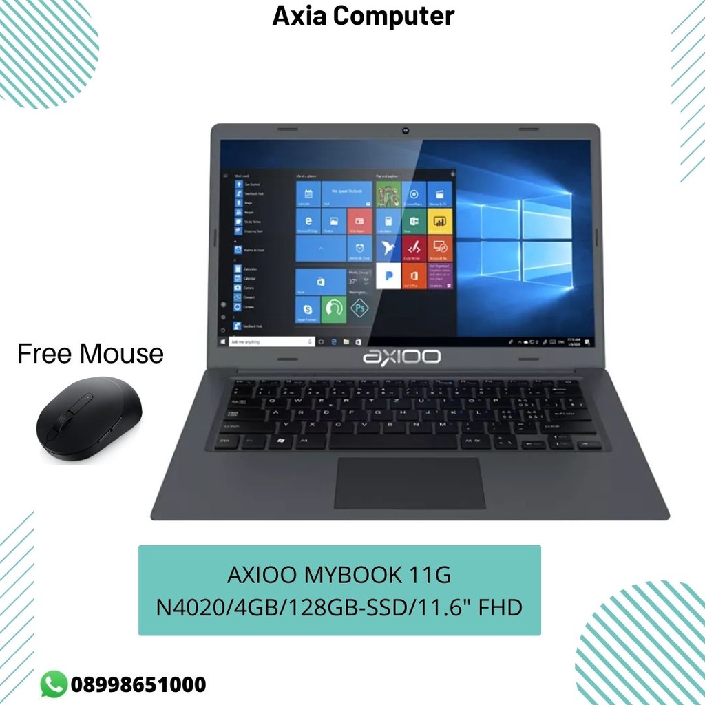 AXIOO MYBOOK 11G N4020 4GB 128GB SSD 11.6" HD
