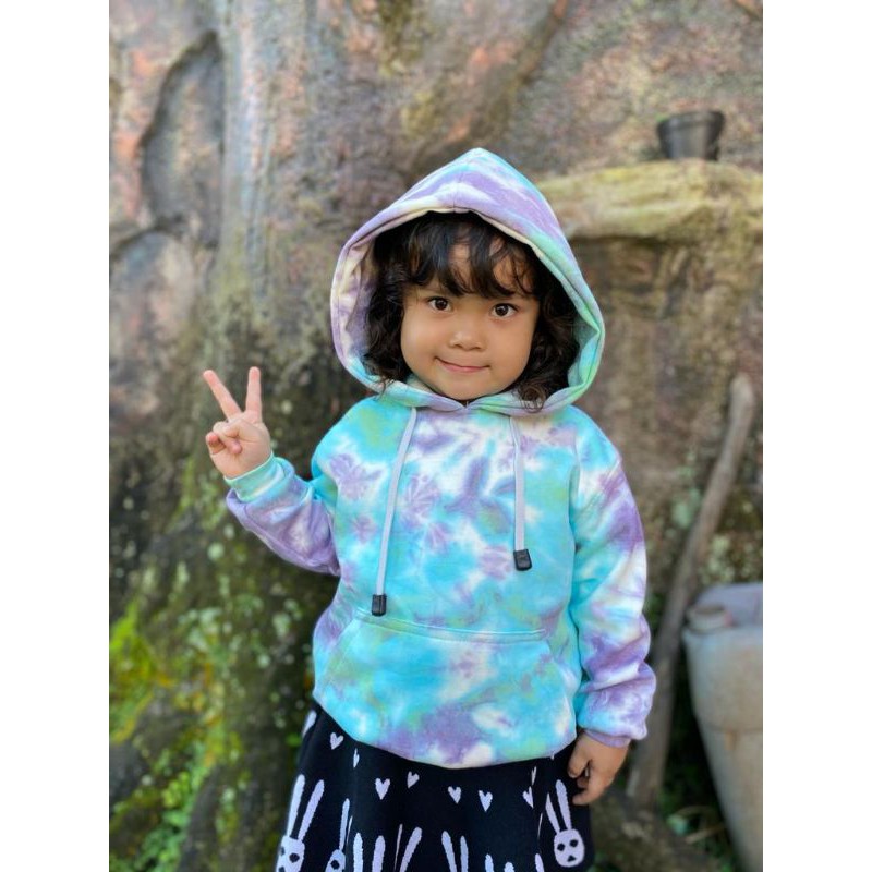 SWEATER ANAK  TIE DYE  3-5 tahun / HOODIE TIE DYE POWERPUFF GIRLS / HOODIE