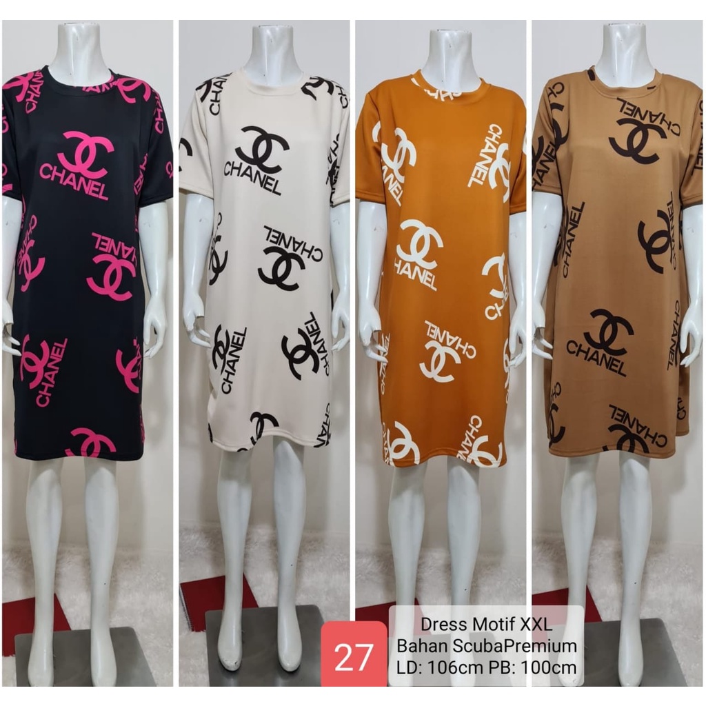 Dress Golden Bee Scuba LD 110 Motif Chan*el