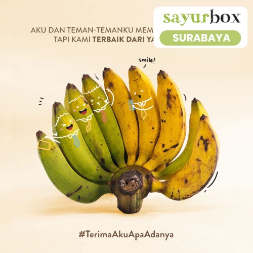 

Pisang Raja Bulu Imperfect 500 gram (Sayurbox) - SURABAYA
