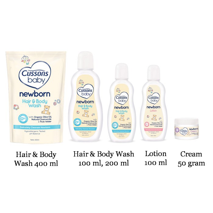 CUSSONS - BABY NEWBORN / HAIR &amp; BODY WASH / LOTION / CREAM