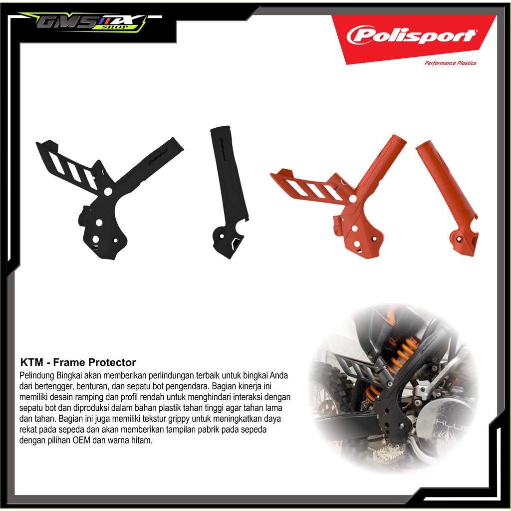 FRAME GUARD KTM 2013 2016 POLISPORT - COVER FRAME KTM