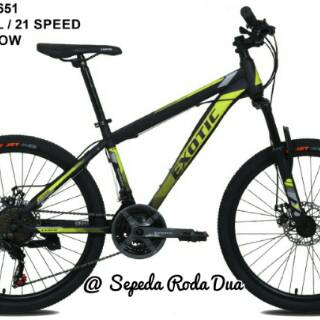  Sepeda  Gunung MTB 24 Exotic  ET  2651  steel 21 speed 