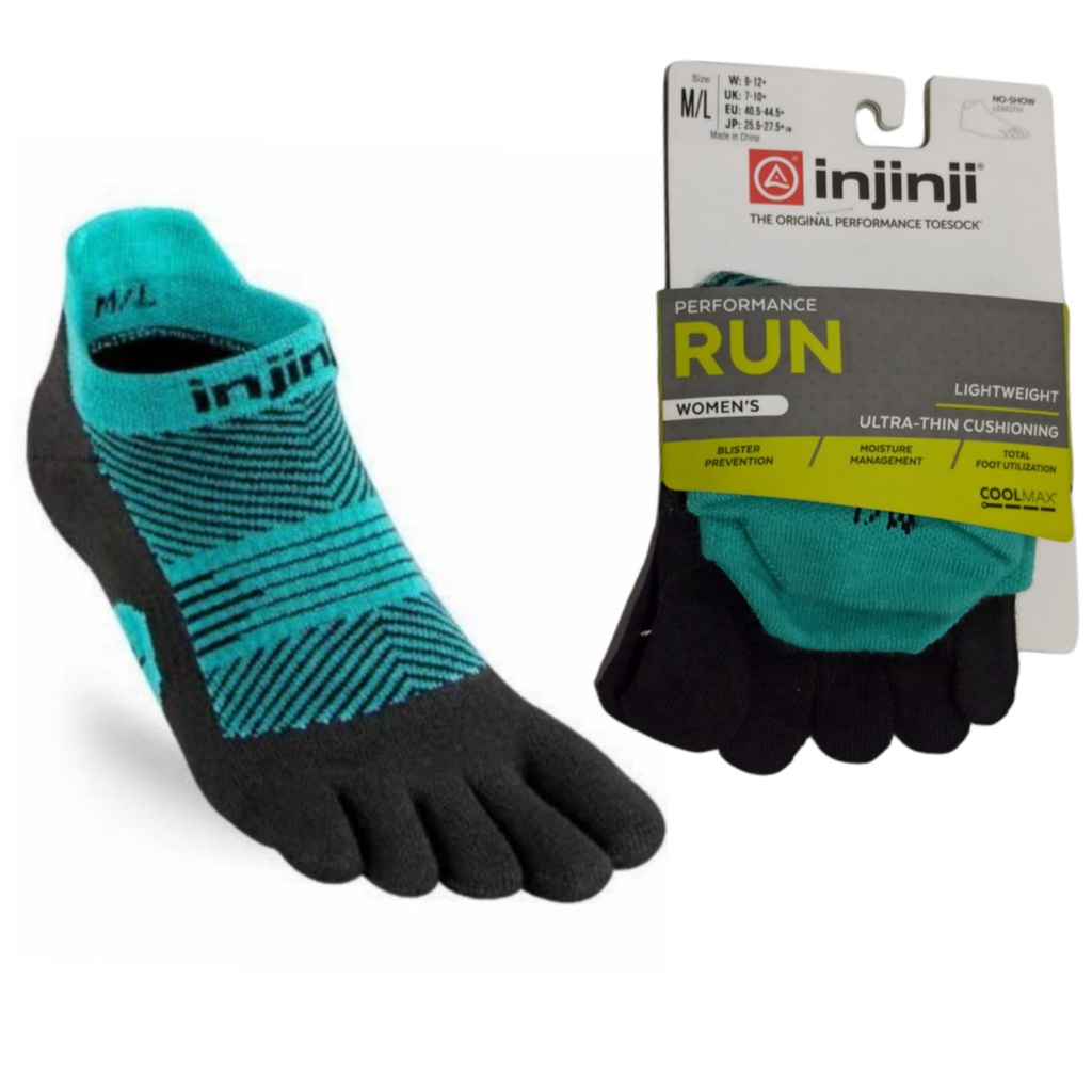 INJINJI PERFORMANCE RUN - NO SHOW - SIZE M - kaos kaki anti blister - JEWELTOSCA