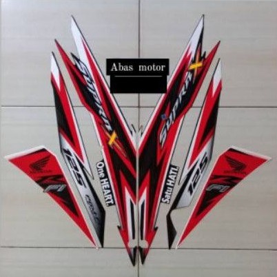 Striping Stiker Honda Supra X 125 FI 2014 Body Putih
