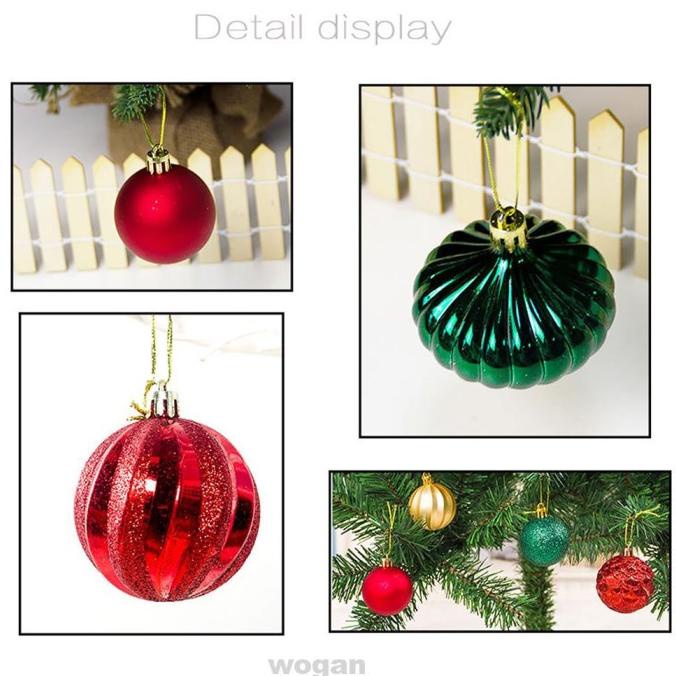 

Sale 30Pcs Set Bola Gantung Glitter Untuk Dekorasi Pohon Natal Hn67613