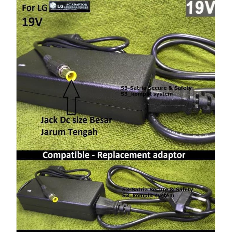 TV LG Adaptor daya 19V 1.6A TELEVISI LED LG 19v 1,6A Bagus|Premium