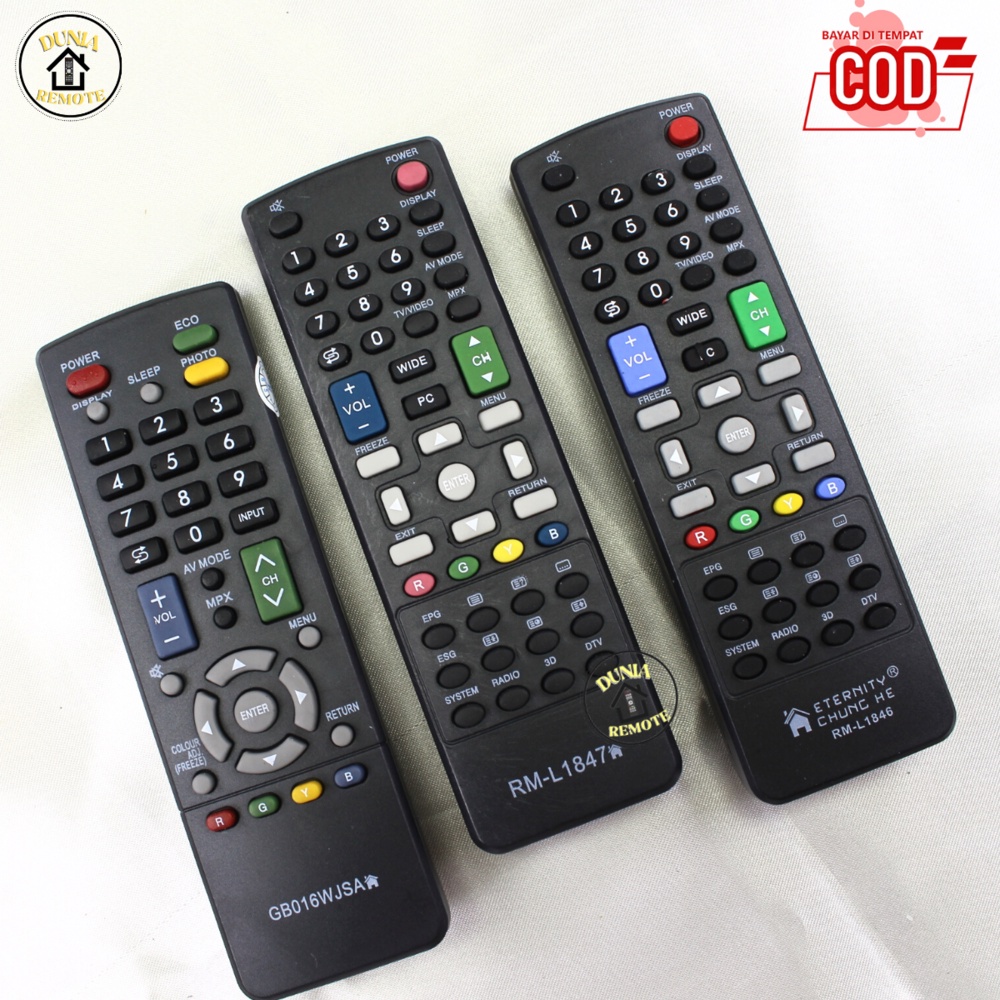 Remot Remote TV SHARP AQUOS Android Smart Multi LCD LED 3D tanpa setting