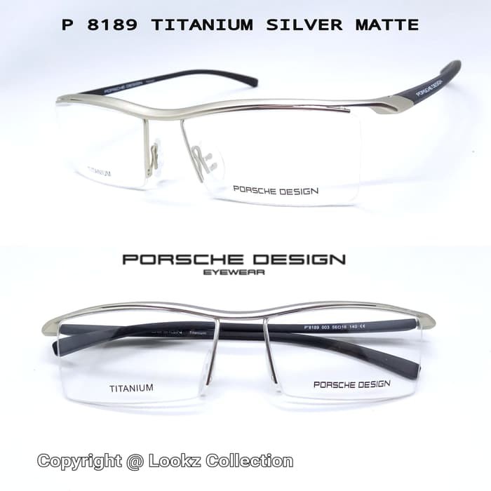 PROMO kacamata frame Porsche desaign sport half titanium kualitas premium