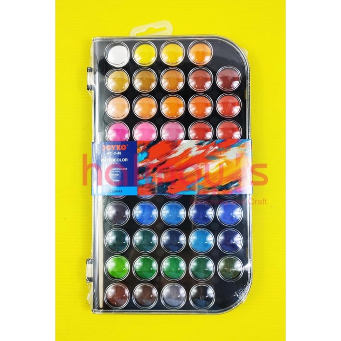 

[COD] CAT AIR / WATER COLOR JOYKO BLOCK 25 MM WC - 3 - 48 WARNA CUCI GUDANG Kode 1213