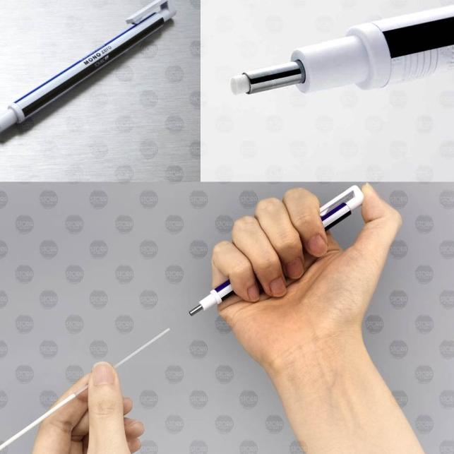 

☻ ATK246TW TOMBOW Mono Zero Eraser 2.3 mm Circle penghapus EHKUR PUTIH ♦
