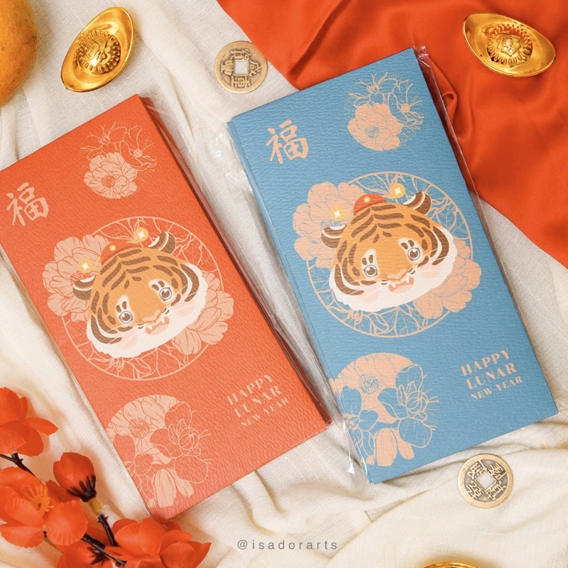 

10pcs Angpao Imlek 2022 Macan Tiger / Hong Bao / Angpau / Amplop Uang - Long