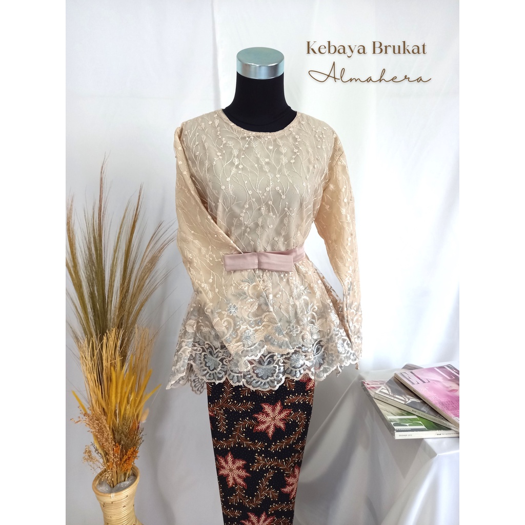 Pusat Bordir Tasikmalaya - Tunik Kebaya Brokat Tule Premium Req Size Kebaya Wisuda Kebaya Modern