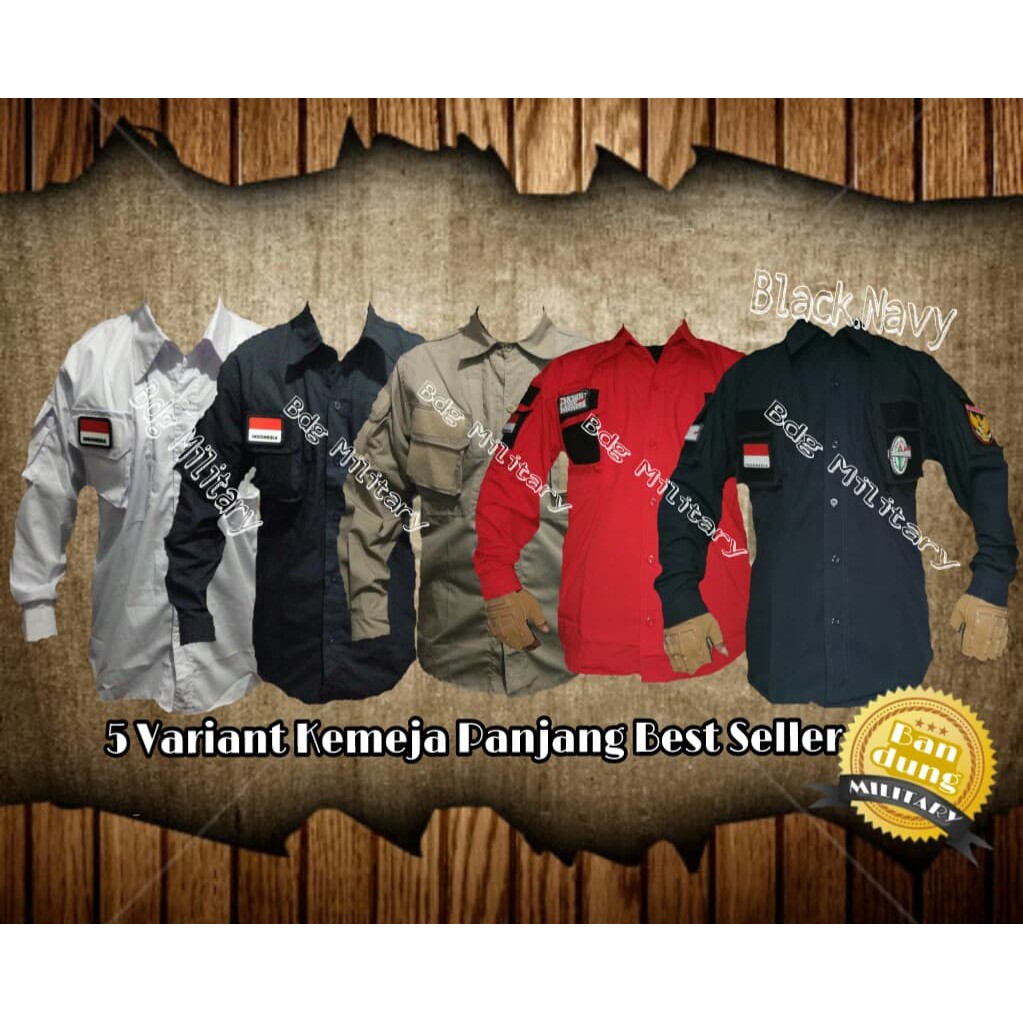 BAJU CASUAL FORMAL  - kemeja 511 tactical pdl komando kemeja outdoor kemeja casual bdu putih - Merah