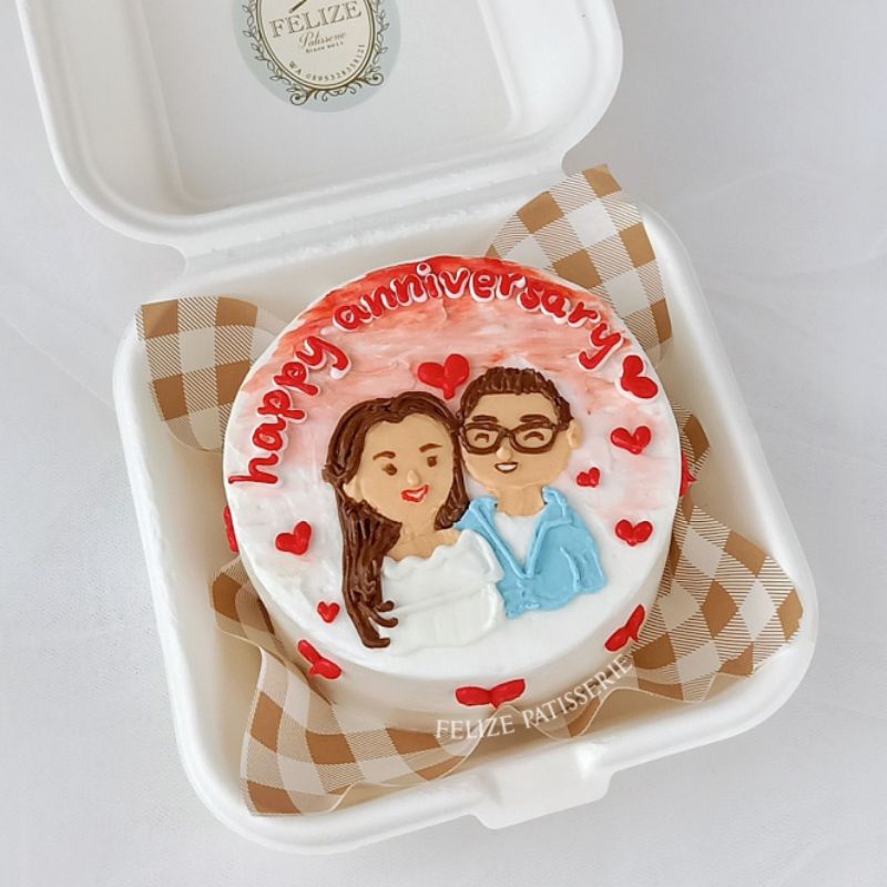 

Korean Bento Lunch Box Mini Birthday Cake Kue Ulang Tahun