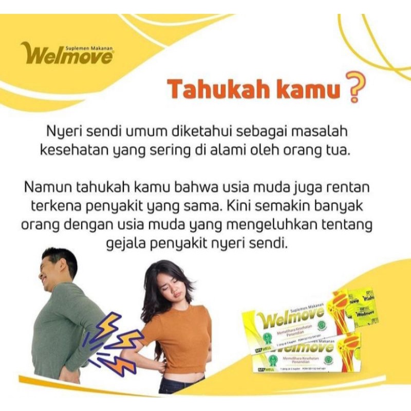 Welmove atasi kaku dan nyeri sendi dengan isi ( glucosamine dan chondroitin) #original