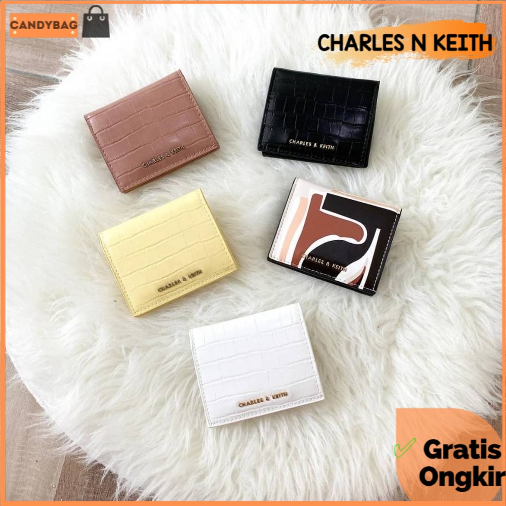 DOMPET CHARLES AND KEITH C70721K CROCO TRIFOLD DOMPET WANITA REMAJA