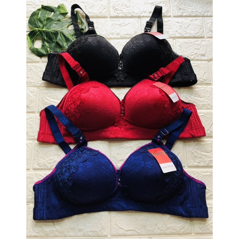 12 PCS MISSLILY | BRA BUSA Cup Besar Kait 3 / BH Jumbo / Breathable Bra / art ML110 Brukat