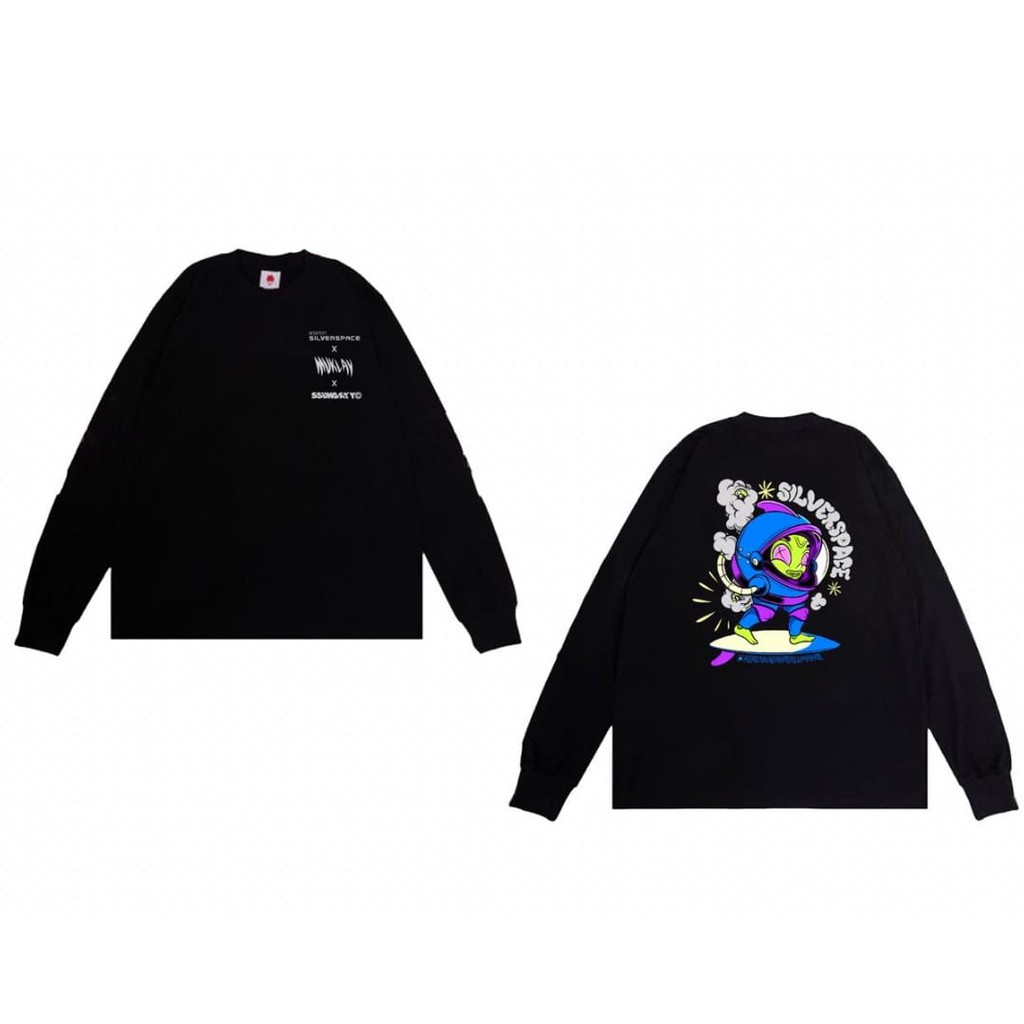 

SundaySundayCo - Kaos Pria - Silverspace x Sundaysunday x Muklay Tees Long Sleeve Black