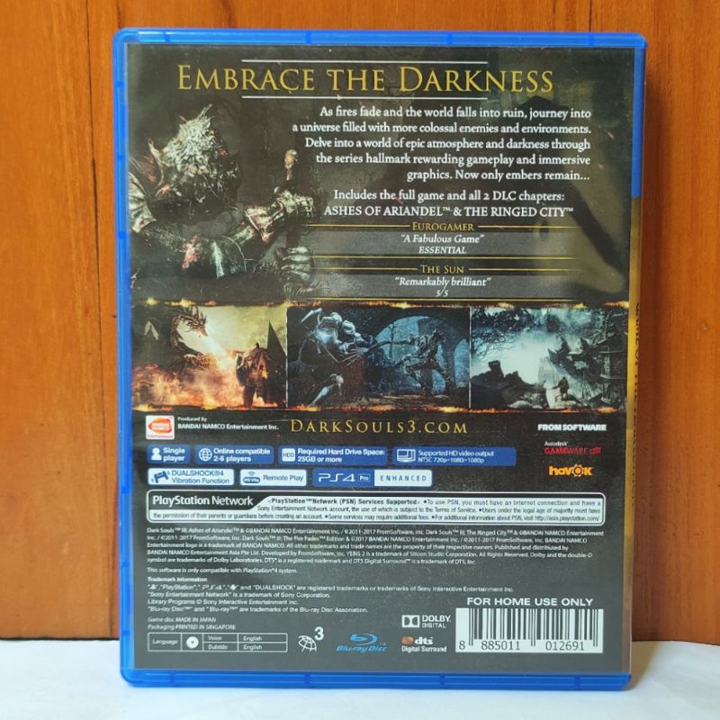 Dark Souls 3 PS4 Game of The Year Edition GOTY Kaset Darksouls Soul III Playstation PS 4 5 CD BD Game Games Darksoul