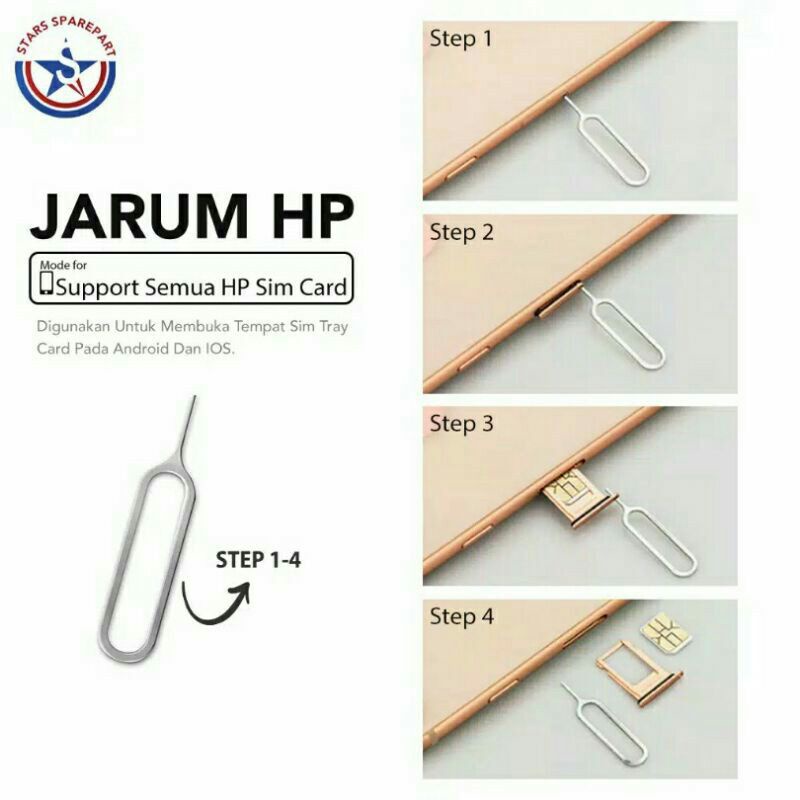 Isi 10 pcs tusuk jarum sim card / Jarum pembuka kartu hp