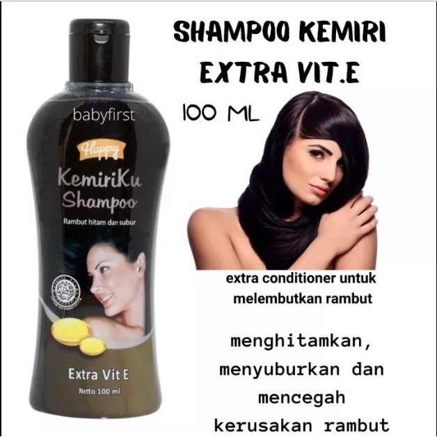 PAKET MURAH 2PCS ✅ Happy Shampoo Kemiriku 100ml BPOM ∣ Shampo Kemiriku Penghilang Uban Penghitam Pen