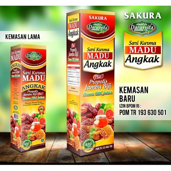 

Sari Kurma Madu Angkak SAKURA Darusyifa 470 ml Original