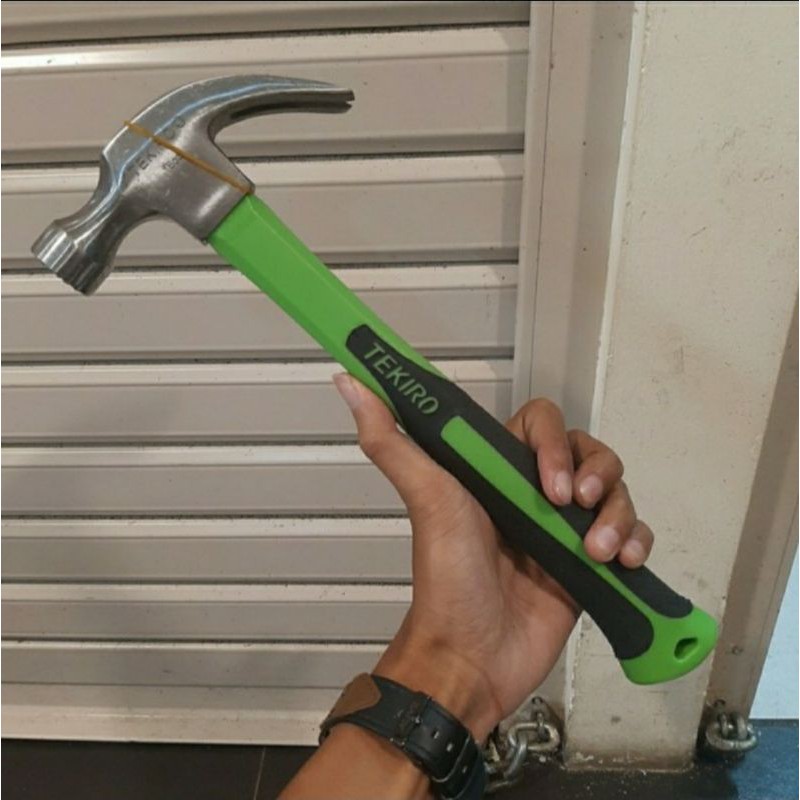 palu kambing besi with magnet gagang fiber ukuran 8 oz TEKIRO GT-CH2109 palu cabut paku