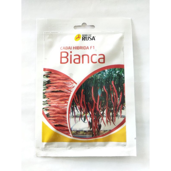 Benih cabe keriting BIANCA 10gr original, cabai keriting hibrida F1, benih cap rusa