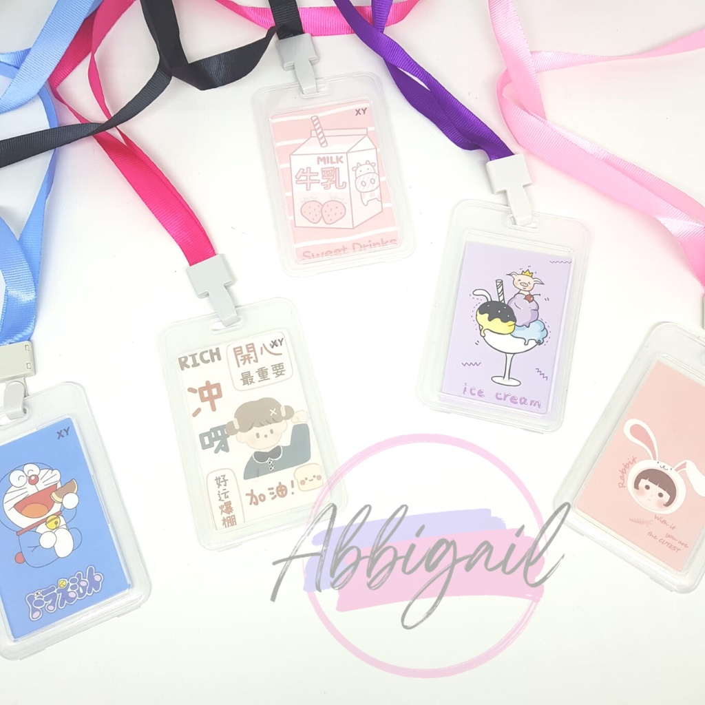 𝘈𝘉𝘎✰ ID Card Holder Gantungan Kartu nama / Name Tag / Tali Id Card Nama / Gantungan Kartu Akses Kartu Kerja Dengan Tali Strap 2cm 1230