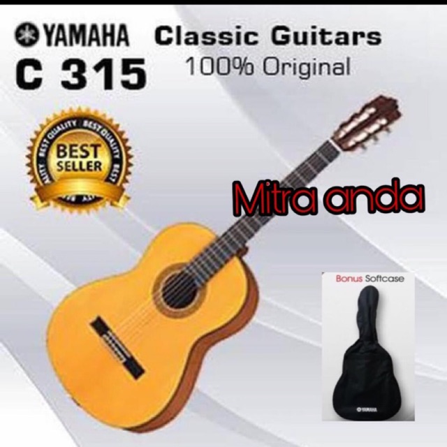 Gitar acoustic akustik yamaha C315 nylon original