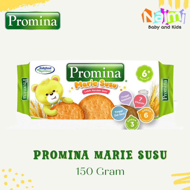 Promina Biskuit Marie Susu Bayi 150gr | Snack MPASI Baby