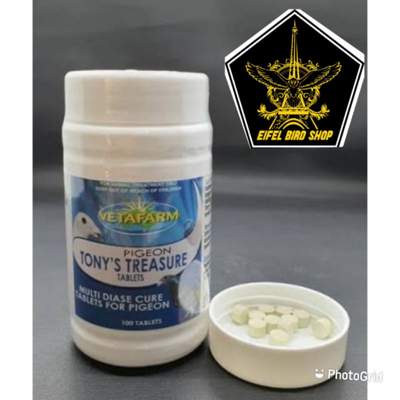 TONY'S TREASURE VETAFARM 1 tablet toni's treasure obat merpati