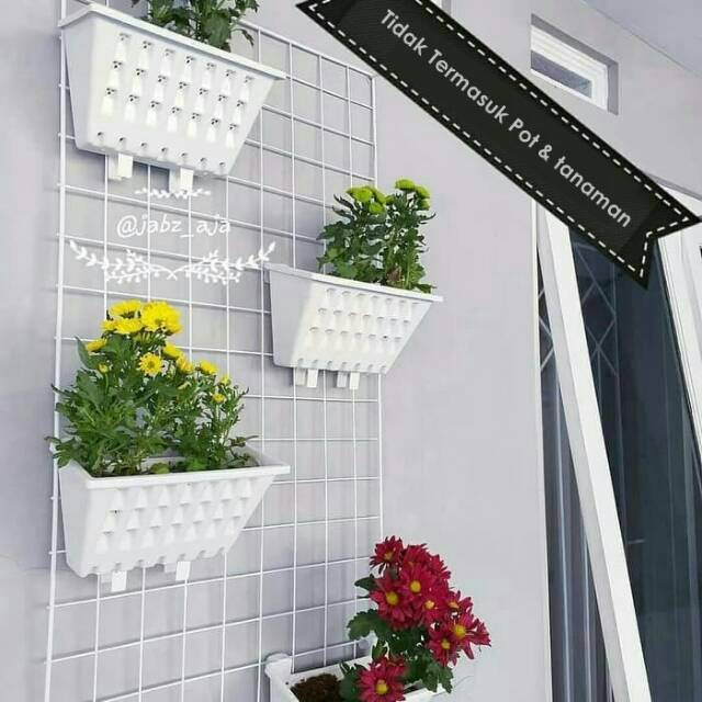 Besi Ram Putih Pot Gantung Tanaman - Gantungan Pot Argo