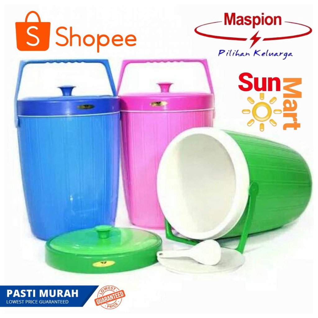 Rice Bucket tempat nasi /Tempat Es Maspion 17 Liter