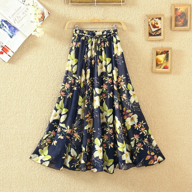 [UNI 027B] ROK PANJANG | ROK KOREA | FASHION SKIRT KOREA | ROK MOTIF BUNGA | ROK PREMIUM