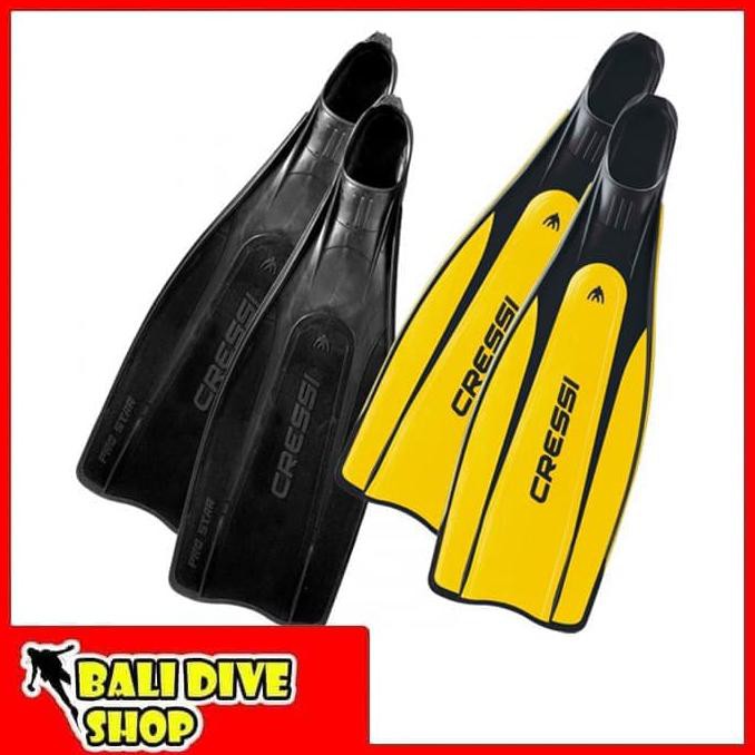 Ready...Ready...Ready...] Cressi Fins Pro Star Kaki Katak Diving Freediving Snorkeling - Hitam,