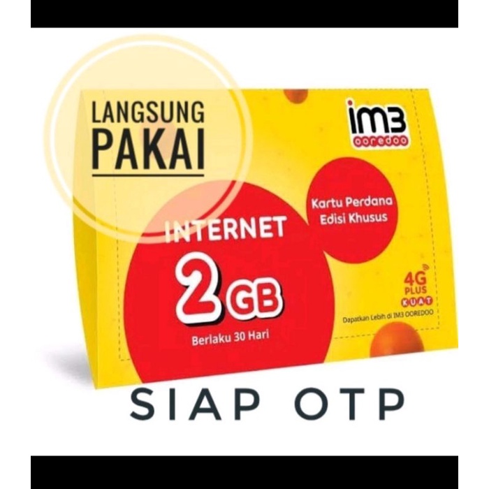 Perdana Indosat Pulsa 0K /Perdana Indosat ORI 2gb/ Indosat ORI 8gb