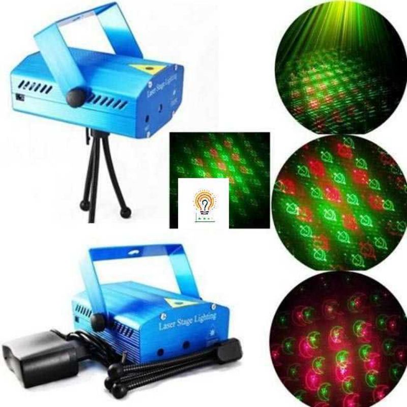 Mini Laser Stage Lighting Sensor Music Lampu Disco Ruangan